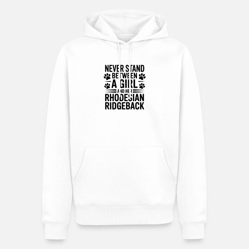 Rhodesian Ridgeback Sprüche Lustiges Hund Geschenk - Männer Premium Bio Hoodie - Weiß