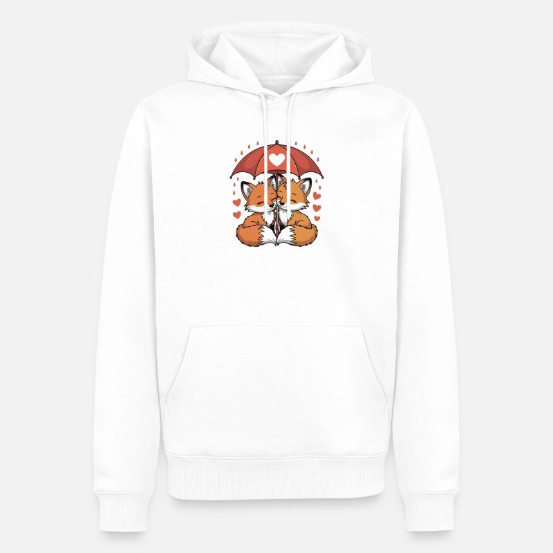 Amour du couple de comics Fox - Sweat à capuche Premium bio Homme - blanc