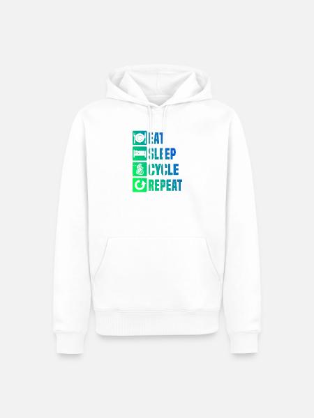 Ein Must Have für echte Rennrad - Männer Premium Bio Hoodie - Weiß