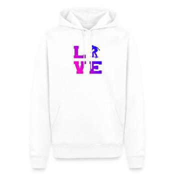 Skateboarding Stil für jeden Anlass - Männer Premium Bio Hoodie - Weiß - Vorne - Nico (187cm)