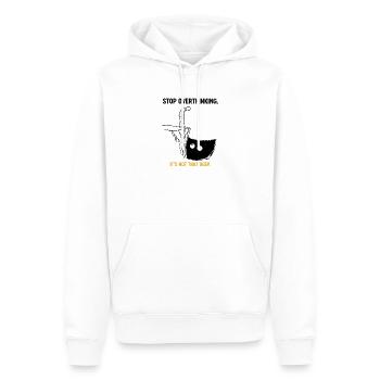 Arrête de trop réfléchir, ce n’est pas un sarcasme si profond - Sweat à capuche Premium bio Homme - blanc - Devant - Nico (187cm)