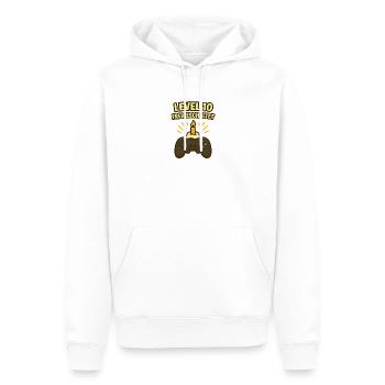 Chemise débloquée niveau 10 Chemise d’anniversaire - Sweat à capuche Premium bio Homme - blanc - Devant - Nico (187cm)