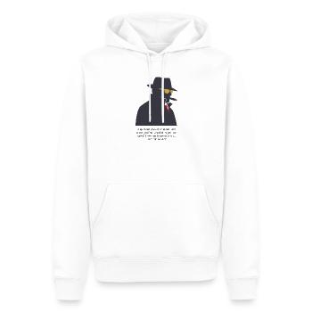 Nachtdetektiv mit Zigarre, Wer Entscheidet? - Männer Premium Bio Hoodie - Weiß - Vorne - Nico (187cm)