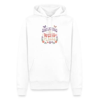 Schwitzen Sprüche Lustiges Schwitzen Geschenk - Männer Premium Bio Hoodie - Weiß - Vorne - Nico (187cm)