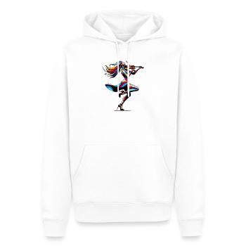 Bunte abstrakte Geige - Männer Premium Bio Hoodie - Weiß - Vorne - Nico (187cm)
