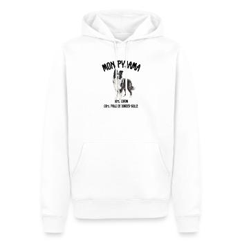 Funny Dog Border Collie Pajamas - Men’s Premium Organic Hoodie - white - Front - Nico (187cm)