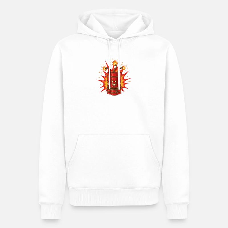 Art explosif de dynamite - Sweat à capuche Premium bio Homme - blanc