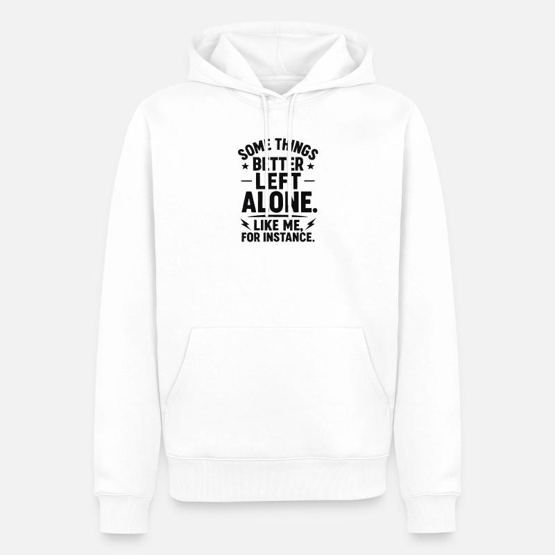 Lustiger Spruch Introvertierte Nerds Geschenkidee - Männer Premium Bio Hoodie - Weiß