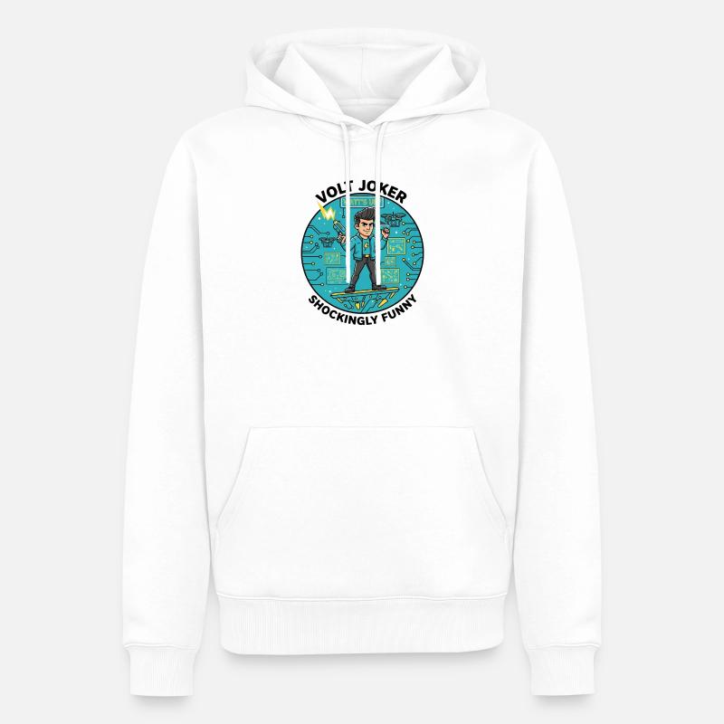 Watt's Up Elektronikheld - Männer Premium Bio Hoodie - Weiß