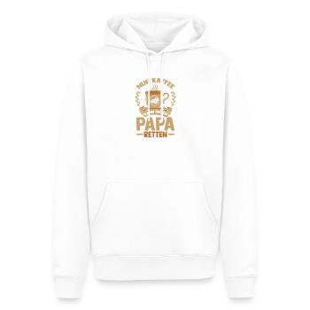 Café, Fête des pères, Papa - Sweat à capuche Premium bio Homme - blanc - Devant - Nico (187cm)