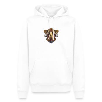 A Buchstabe Name Krone - Männer Premium Bio Hoodie - Weiß - Vorne - Nico (187cm)