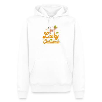 Chihuahua Chihuahueño Lucky - Männer Premium Bio Hoodie - Weiß - Vorne - Nico (187cm)