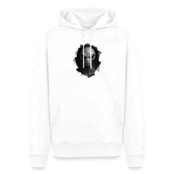 Alien Looking Out Of Shirt - Männer Premium Bio Hoodie - Weiß - Vorne - Nico (187cm)