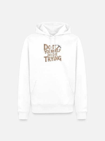DIY Heimwerker T-Shirt - Männer Premium Bio Hoodie - Weiß