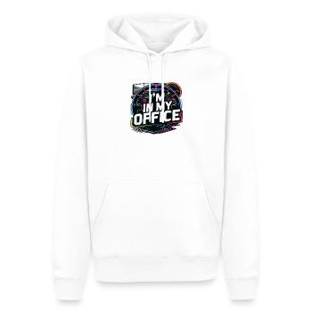 Je suis dans mon bureau - Sweat à capuche Premium bio Homme - blanc - Devant - Nico (187cm)