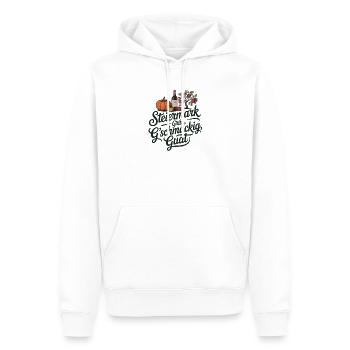  Steiermark Griin Gschmackig Guat Kürbis Apfelbaum - Männer Premium Bio Hoodie - Weiß - Vorne - Nico (187cm)