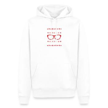 Opticien-ophtalmologiste - Sweat à capuche Premium bio Homme - blanc - Devant - Nico (187cm)
