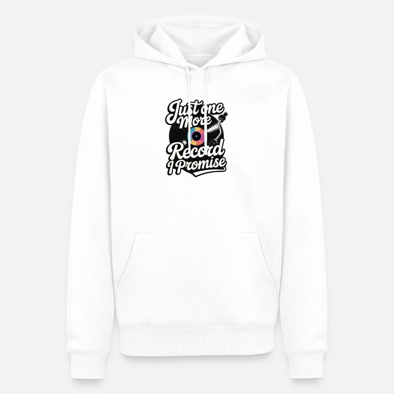 Nur noch eine Platte, versprochen - Männer Premium Bio Hoodie - Weiß