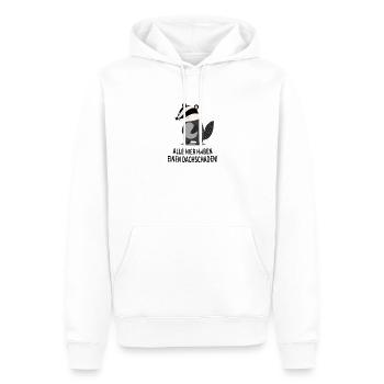 Alle hier haben einen Dachsschaden Lustiger Dachs - Männer Premium Bio Hoodie - Weiß - Vorne - Nico (187cm)
