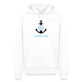 Anker Kompass Cruise 2026 Logo - Männer Premium Bio Hoodie - Weiß - Vorne - Nico (187cm)