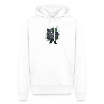 Kraftgorilla Spritzer-Style - Men’s Premium Organic Hoodie - white - Front - Nico (187cm)