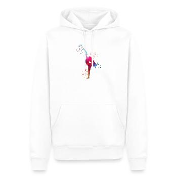 Gymnastin Mit Taktstock Rhythmische Sportgymnastik - Männer Premium Bio Hoodie - Weiß - Vorne - Nico (187cm)