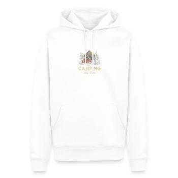 Camping Adventure Saying Go Camping Stay Wild Camp - Men’s Premium Organic Hoodie - white - Front - Nico (187cm)