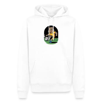  Lustiges Fußball Nagetier Maskottchen Tierischer - Männer Premium Bio Hoodie - Weiß - Vorne - Nico (187cm)