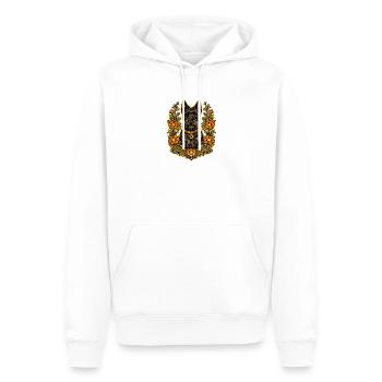Terrier écossais à cadre floral - Sweat à capuche Premium bio Homme - blanc - Devant - Nico (187cm)