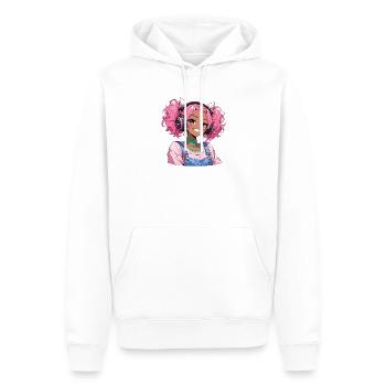 Jeux d’anime vintage japonais Bigfoot Gamer - Sweat à capuche Premium bio Homme - blanc - Devant - Nico (187cm)