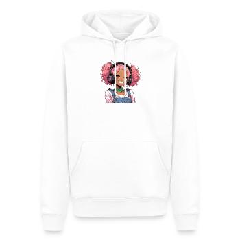 Jeux d’anime vintage japonais Bigfoot Gamer - Sweat à capuche Premium bio Homme - blanc - Devant - Nico (187cm)