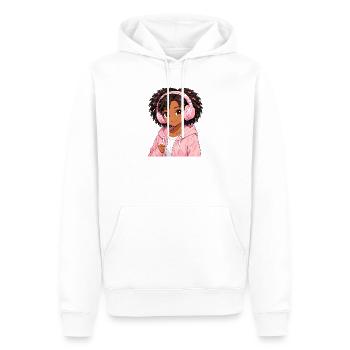 Jeux d’anime vintage japonais Bigfoot Gamer - Sweat à capuche Premium bio Homme - blanc - Devant - Nico (187cm)