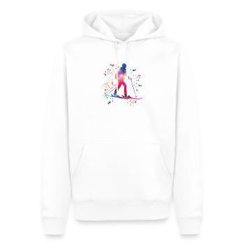 Alpiner Skifahrer Wintersport Skitouren - Männer Premium Bio Hoodie - Weiß - Vorne - Nico (187cm)