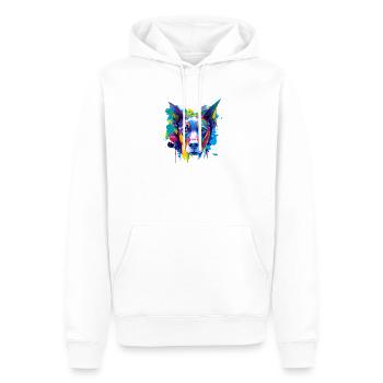 Doberman Pinscher Pop Art Visage coloré de chien - Sweat à capuche Premium bio Homme - blanc - Devant - Nico (187cm)