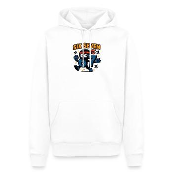 Six Seven 67 Italian Brainrot Ninja Humor Lustig - Männer Premium Bio Hoodie - Weiß - Vorne - Nico (187cm)