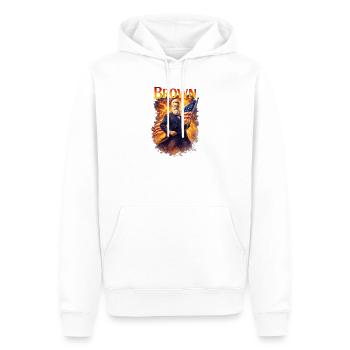 John Brown Drapeau des États-Unis - Sweat à capuche Premium bio Homme - blanc - Devant - Nico (187cm)