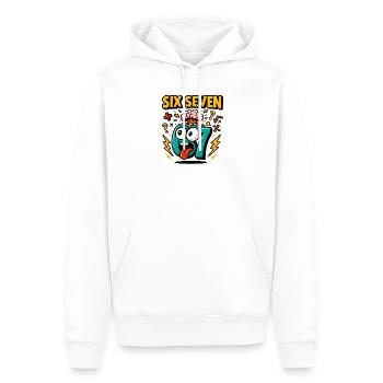 Six Seven 67 Italian Brainrot Nerd Humor Lustig - Männer Premium Bio Hoodie - Weiß - Vorne - Nico (187cm)