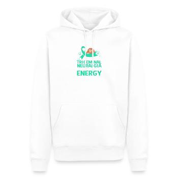 Névralgie du trijumeau - Sweat à capuche Premium bio Homme - blanc - Devant - Nico (187cm)