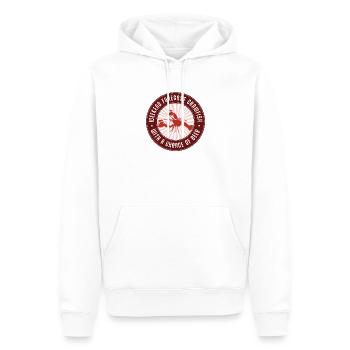 Chance de bière du week-end des écrevisses - Sweat à capuche Premium bio Homme - blanc - Devant - Nico (187cm)