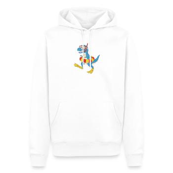 Dinosaure de snorkeling sur la plage - Sweat à capuche Premium bio Homme - blanc - Devant - Nico (187cm)