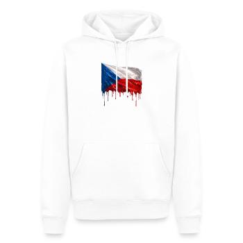 Tschechische Flagge bunte Farbe - Männer Premium Bio Hoodie - Weiß - Vorne - Nico (187cm)