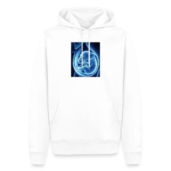 Bébé ultrasonique bleu dans le ventre - Sweat à capuche Premium bio Homme - blanc - Devant - Nico (187cm)