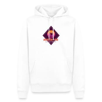Mallorca Sunset Party - Männer Premium Bio Hoodie - Weiß - Vorne - Nico (187cm)