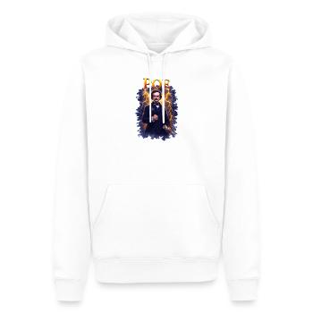 Portrait d’Edgar Allan Poe - Sweat à capuche Premium bio Homme - blanc - Devant - Nico (187cm)