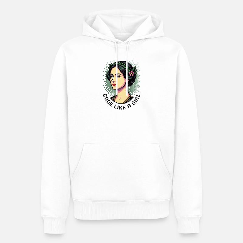 Ada Lovelace: Code wie ein Mädchen - Männer Premium Bio Hoodie - Weiß