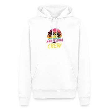 Barcelona Crew - Men’s Premium Organic Hoodie - white - Front - Nico (187cm)
