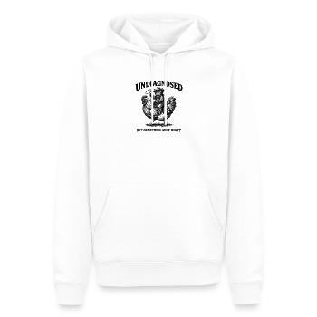 Nicht diagnostiziert, aber irgendetwas stimmt nich - Männer Premium Bio Hoodie - Weiß - Vorne - Nico (187cm)