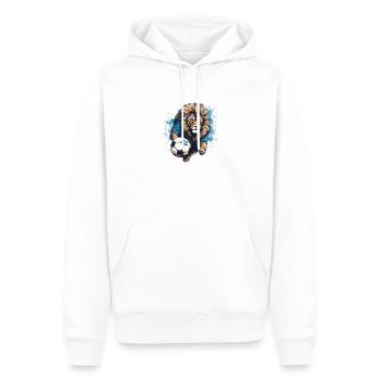 Équipe de football des Lions - Sweat à capuche Premium bio Homme - blanc - Devant - Nico (187cm)