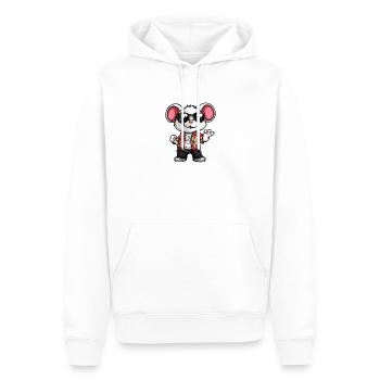 Mouse Comic Holiday - Men’s Premium Organic Hoodie - white - Front - Nico (187cm)