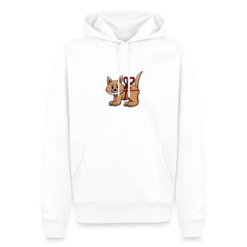 Chat drôle d’anniversaire Enfant chat - Sweat à capuche Premium bio Homme - blanc - Devant - Nico (187cm)